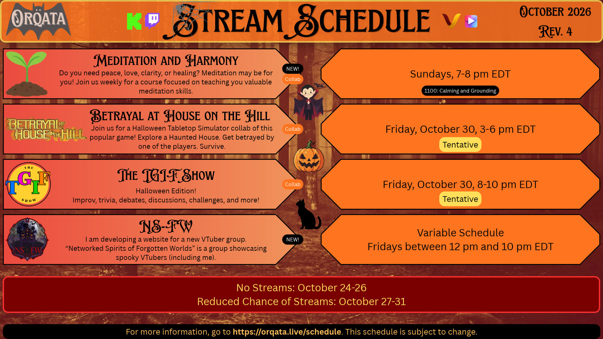 Stream Schedule